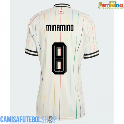 Camisa de time de futebol Japão Takumi Minamino #8 Replicas 2º Equipamento Feminina Mundo 2026 Manga Curta